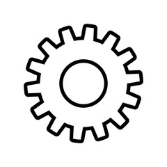 Gear cog circle machine part icon. Isolated and flat illustration. Vector graphic