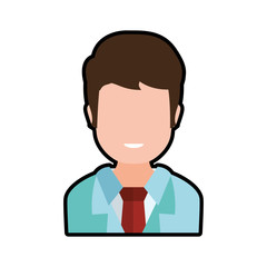 Man male person hair head avatar icon. Isolated and flat illustration. Vector graphic