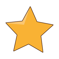 flat design cartoon star icon vector illustration