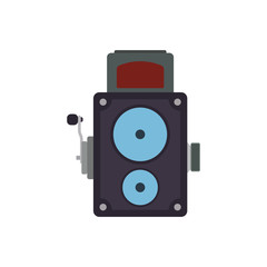 Videocamera technology retro vintage icon. Isolated and flat illustration. Vector graphic
