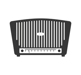 Radio technology retro vintage icon. Isolated and flat illustration. Vector graphic