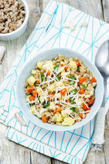 cauliflower carrot barley porridge