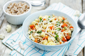 cauliflower carrot barley porridge
