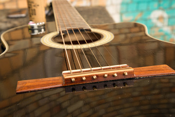 acoustic guitar close-up