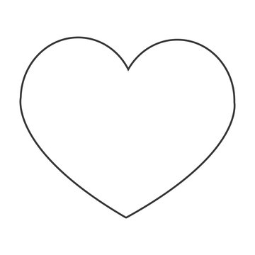 flat design heart cartoon icon vector illustration