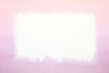 Hand painted latex background.Pink frame on white paper.