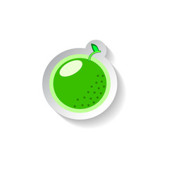 Lime vector illustration isolated on white background.