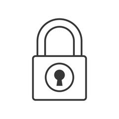 Padlock security system protection icon. Isolated and flat illustration. Vector graphic