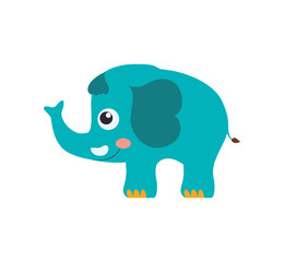 Elephant cute animal little icon. Isolated and flat illustration. Vector graphic