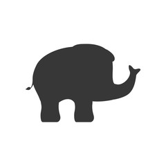 Elephant cute animal little icon. Isolated and flat illustration. Vector graphic