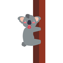 Koala cute animal little icon. Isolated and flat illustration. Vector graphic