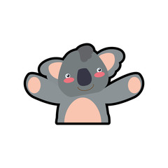 Koala cute animal little icon. Isolated and flat illustration. Vector graphic