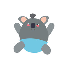 Koala cute animal little icon. Isolated and flat illustration. Vector graphic
