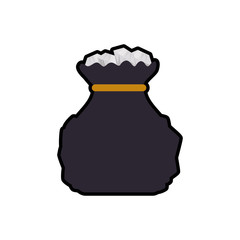 bag money financial item value icon. Isolated and flat illustration. Vector graphic