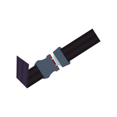 belt car accident silhouette vehicle insurance icon. Isolated and flat illustration. Vector graphic