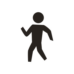 Pictogram person silhouette action icon. Isolated and flat illustration. Vector graphic