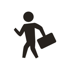 Pictogram person silhouette action icon. Isolated and flat illustration. Vector graphic