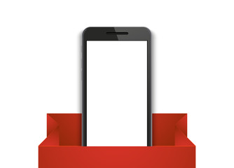 vector modern smartphone gift background.