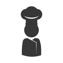 Chefs hat chef pictogram silhouette icon. Isolated and flat illustration. Vector graphic