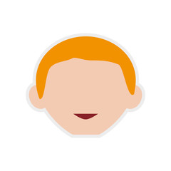kid boy avatar head person icon. Isolated and flat illustration. Vector graphic
