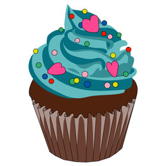 Illustration of italian ice cream