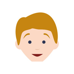 kid boy avatar head person icon. Isolated and flat illustration. Vector graphic