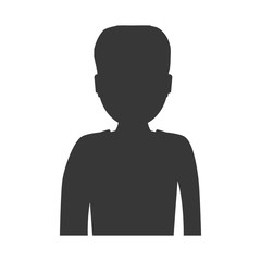 Man male silhouette avatar person people icon. Isolated and flat illustration. Vector graphic