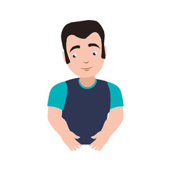 Man male avatar person people icon. Isolated and flat illustration. Vector graphic