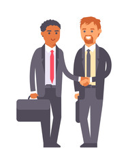 Business team partnership character vector illustration