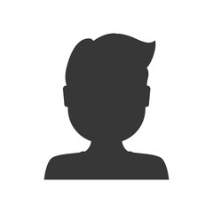 Man male silhouette avatar person people icon. Isolated and flat illustration. Vector graphic