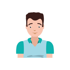 Man male avatar person people icon. Isolated and flat illustration. Vector graphic