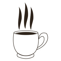 flat design coffee cup icon vector illustration
