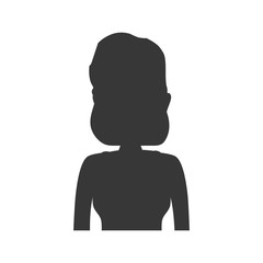 Woman female avatar silhouette person people icon. Isolated and flat illustration. Vector graphic