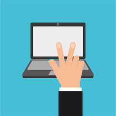 hand writing on device icon