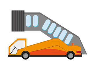 flat design airport ramp icon vector illustration