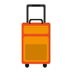 flat design isolated luggage icon vector illustration