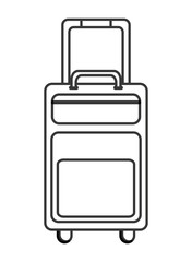 flat design isolated luggage icon vector illustration