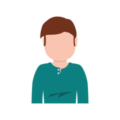 Man male avatar person people icon. Isolated and flat illustration. Vector graphic