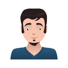 Man male avatar person people icon. Isolated and flat illustration. Vector graphic