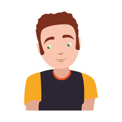 Man male avatar person people icon. Isolated and flat illustration. Vector graphic