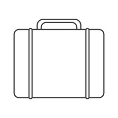 flat design isolated luggage icon vector illustration