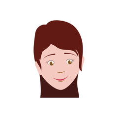 Woman female avatar person people icon. Isolated and flat illustration. Vector graphic