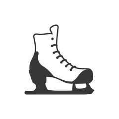 skate shoe winter sport hobby icon. Isolated and flat illustration. Vector graphic