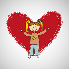 child with heart icon