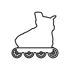 roller skate shoe sport hobby icon. Isolated and flat illustration. Vector graphic