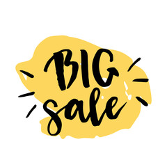 Vector black painted sign Big Sale