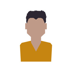 Man male avatar person people icon. Isolated and flat illustration. Vector graphic