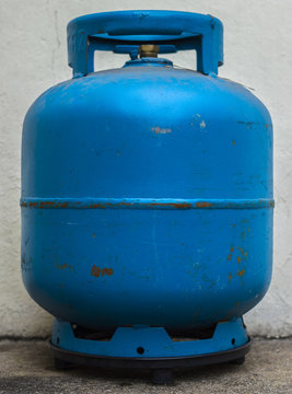 Botijão de gás azul