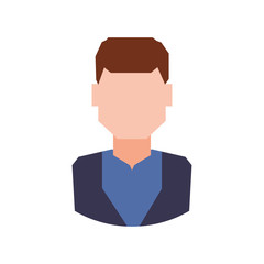 Man male avatar person people icon. Isolated and flat illustration. Vector graphic