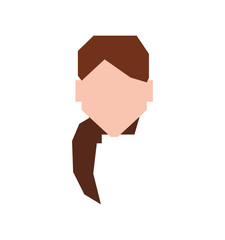 Woman female avatar person people icon. Isolated and flat illustration. Vector graphic